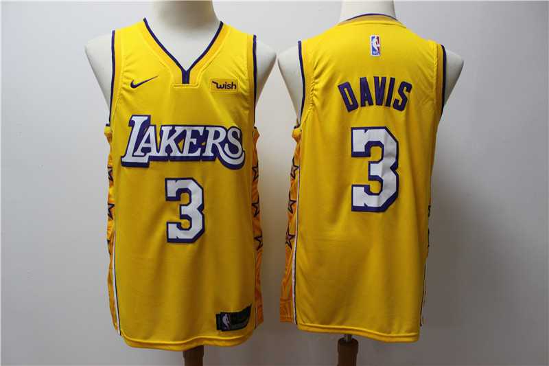 Lakers 3 Anthony Davis Yellow 2019-20 Nike City Edition Swingman Jersey,We sell and wholesale Lakers 3 Anthony Davis Yellow 2019-20 Nike City Edition Swingman Jersey on line form chian!